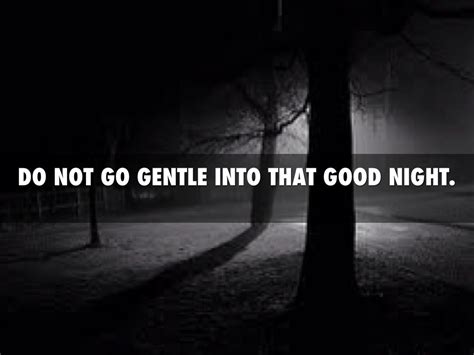 Rage, rage against the dying of the light. do not go gentle into that good night by Brett Hilberg