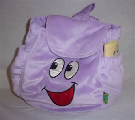Vintage Dora The Explorer Plush Backpack With Map Rare Great