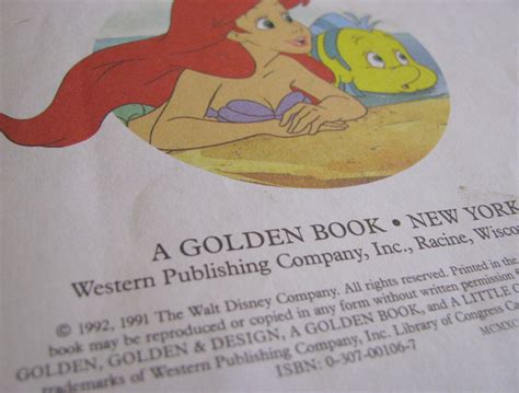 The Little Mermaid 1992 Walt Disney Classic Little Golden Book Vintage