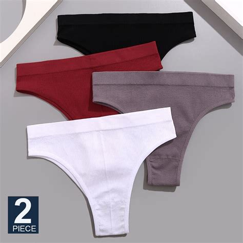 finetoo 2pcs set seamless women pantys high waist briefs solid color brazilian panties girls
