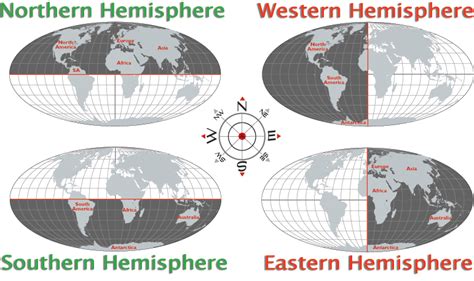 Map Of The Hemispheres In The World