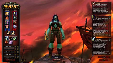 Vanilla/Classic World of Warcraft (1.12.1) Female, Orc Character