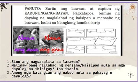 Panuto Suriin Ang Larawan At Caption Ng Pagkatapos Bumuo Ng