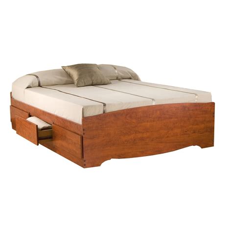 storage platform bed cherry