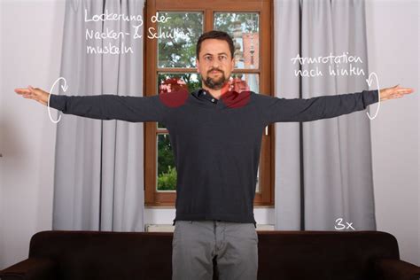 Trapezius „trapezförmig) oder trapezmuskel ist ein beiderseits der oberen wirbelsäule vorhandener muskel, der vom hinterhauptbein bis zu den unteren. Lockerungsübungen bei Nackenschmerzen - Schmerzfrei werden!