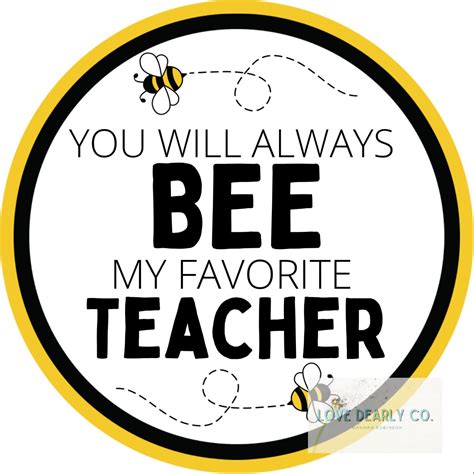 You Will Always Bee My Favorite Teacher Png Download Now Etsy