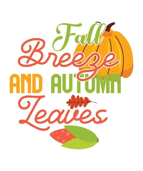 Premium Vector Fall Breeze And Autumn Leaves