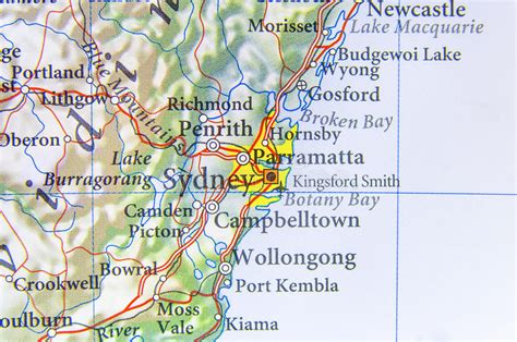 Map Of Sydney Australia Global 1000 Atlas Vlrengbr
