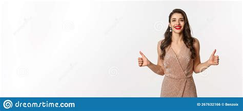 Concept Of Celebration Holidays And Partyattractive Female Model In Luxurious Dress Showing
