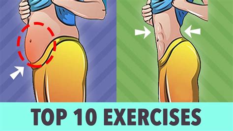 Top 10 Belly Exercises For A Flat Stomach Youtube