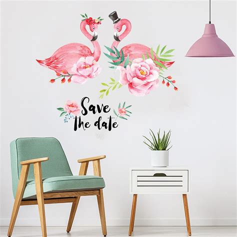 Either way you cant go wrong with these adorable mason jars ***the option that includes the glitter jar is titled : 2018 New Nordic Style Flamingo Home Decor Wall Stickers ...