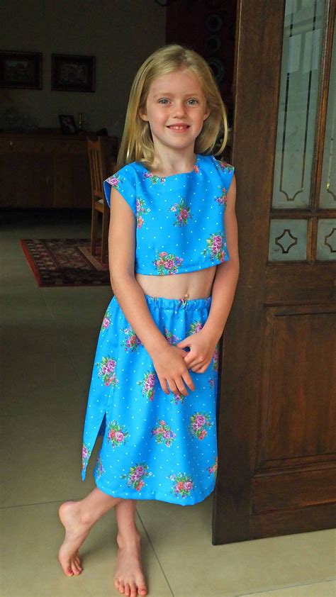 Best Little Girls Summer Fashion Crop Top And Pull On Skirt Etsy Canada