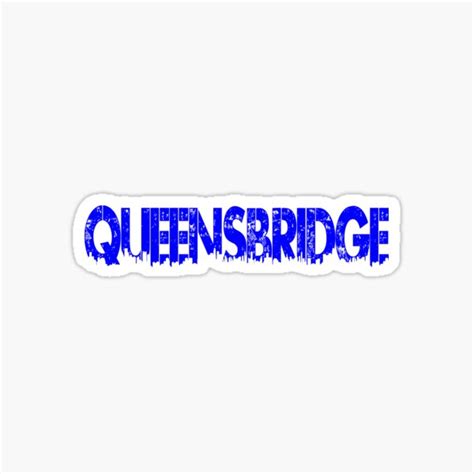 Queensbridge Queens Nyc New York City City Skyline Blue Sticker