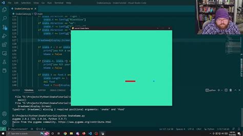 Python Pygame Snake Game Moving To Object Oriented Part 2 Youtube