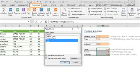 How To Apply Named Ranges To Existing Formulas In Excel Sexiezpix Web