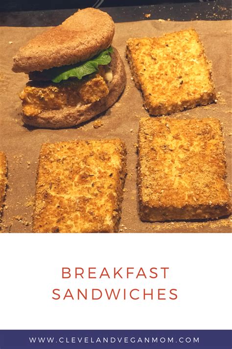 Breakfast Sandwiches Made With A Delicious Gluten Free Breaded Tofu