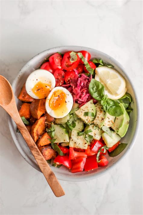 Healthy Lunch Salad Recipe The Rainbow Bowl The Pure Life
