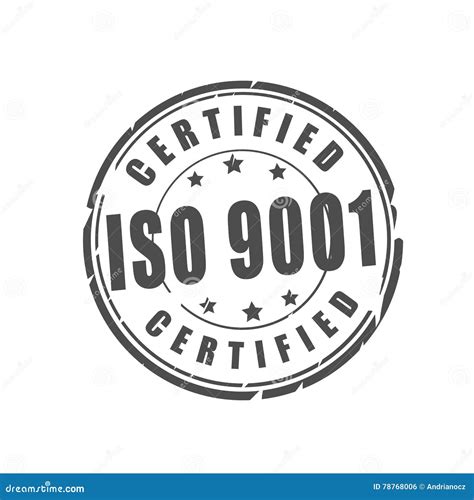 El Iso 9001 Certificó El Sello Del Vector Stock De Ilustración