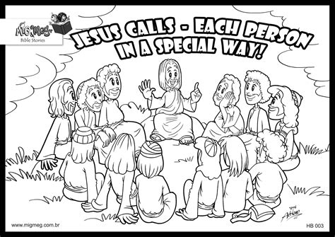 Coloring Page Of Jesus Twelve Disciples Stock Photo Picture And Royalty