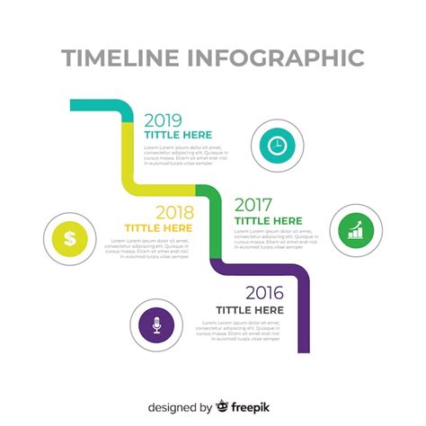 Plantilla De Infografia Colorida Linea De Tiempo Vector Gratis Images