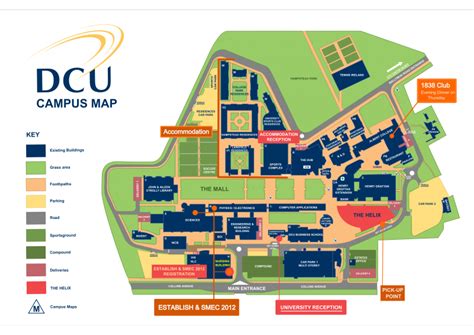 Dcu Campus Map Campus Map Dublin City Map