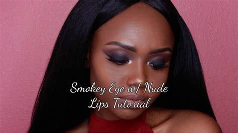Smokey Eye W Nude Lips Tutorial YouTube