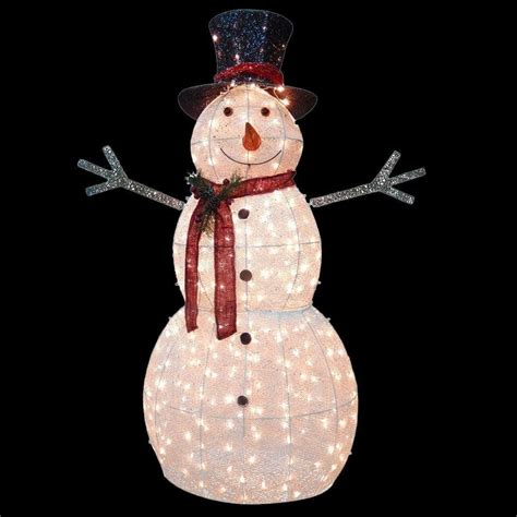 National Tree Company 60 In Snowman Decoration With Clear Lights Df