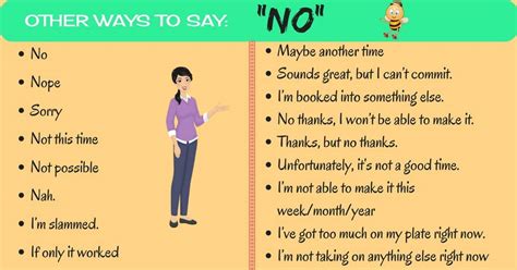 powerful and polite ways to say no in english eslbuzz