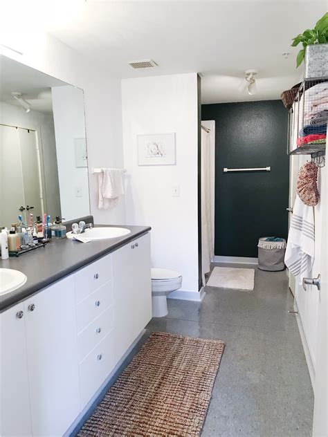 A bathroom renovation is less overwhelming than a kitchen renovation, and if a bathroom is badly in need of a revamp (tired grout, cracked tiles, dated fixtures, years of soap scum) the result can feel like a total transformation. Before & After: A Renter-Friendly Bathroom Makeover ...