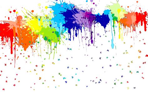 Rainbow Paint Splatter Png