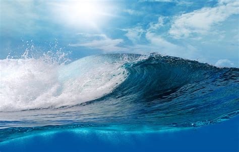 Wallpaper Sea Water The Ocean Wave Sky Sea Ocean Blue Splash
