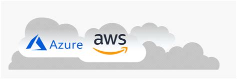 Azure And Aws Logo In A Floating Cloud Illustration Hd Png Download