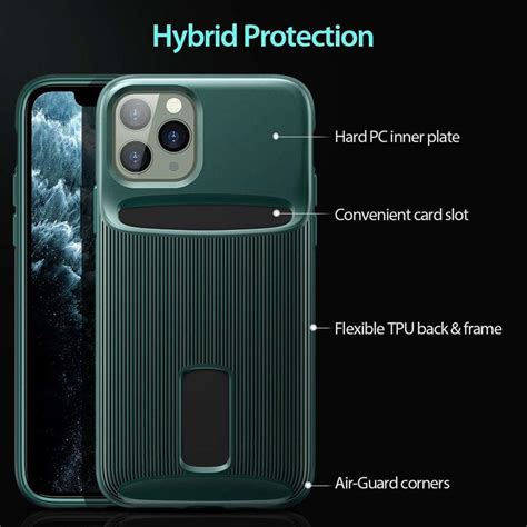 Crafted with premium vegan leathers. iPhone 11 Pro Max Wallet Armor Case - ESR