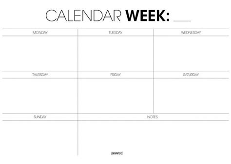 Calendar Week Planning Poster Organicers Organize Nicer With Posters