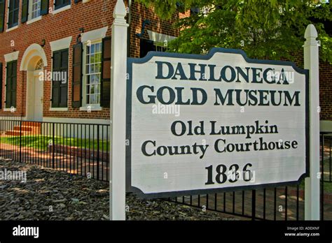 Dahlonega Gold Museum Sign Northern Georgia Stock Photo Alamy