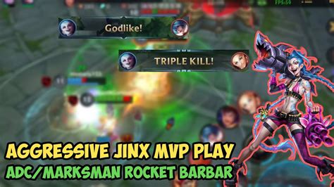 Aggressive Jinx Mvp Play Adc Marksman Barbar League Of Legends Wild