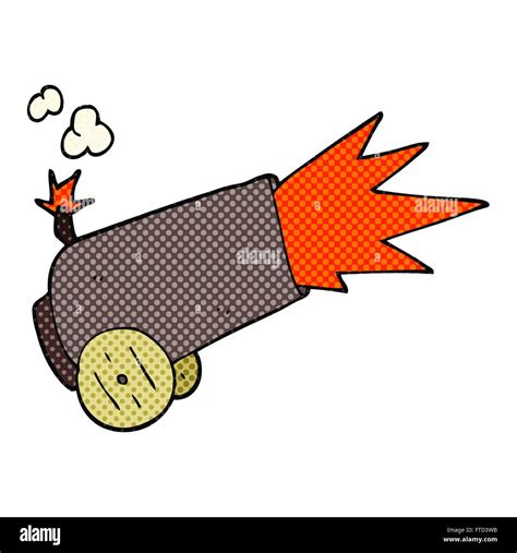 Freehand Drawn Cartoon Cannon Firing Stock Vector Image And Art Alamy