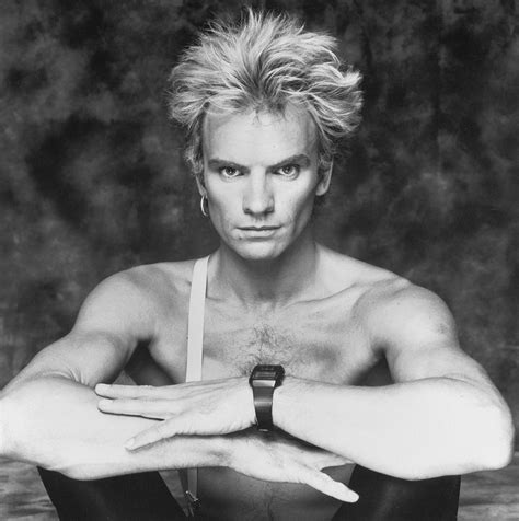 Sting Lead Singer And Bassist With Pop Group The Police Poses In A