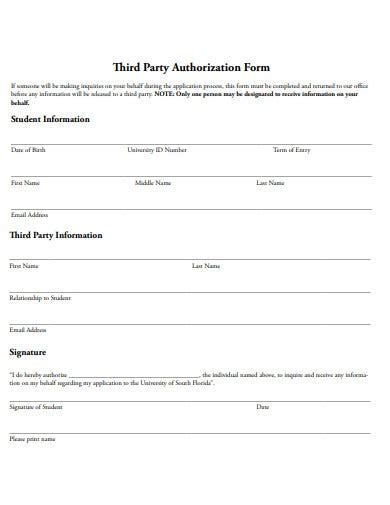 Third Party Authorization Form Fill Out And Sign Printable Pdf