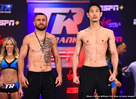 Vasiliy Lomachenko 134 6 Lbs Vs Masayoshi Nakatani 134 4 Lbs Weigh