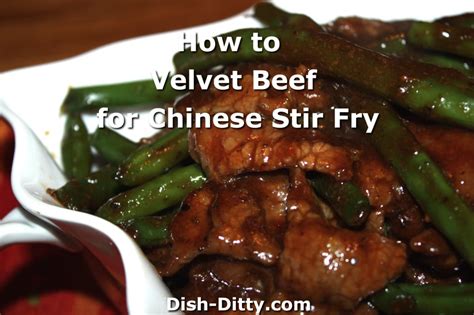 The word velvet is a verb. How to Velvet Beef or Chicken for Chinese Stir Fry - Dish ...