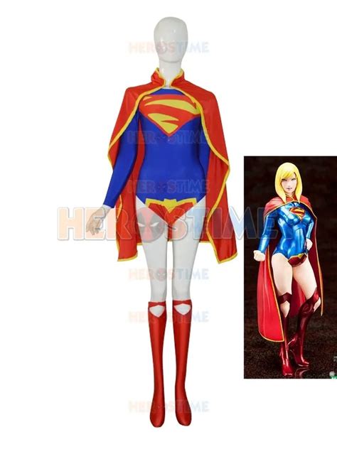 sup101 the new 52 supergirl kara female lycra spandex superhero costum cosplay zentai halloween
