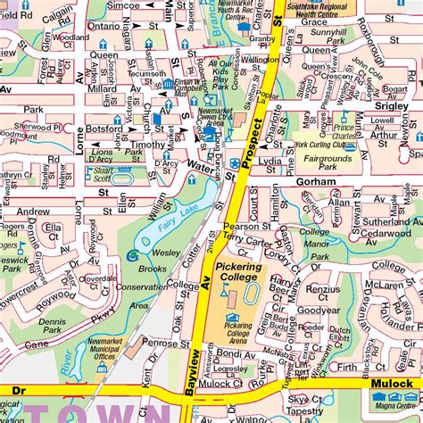 Aurora And Newmarket On Map By Mapmobility Corp Avenza Maps
