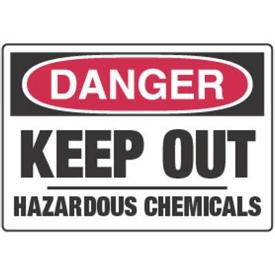 Chemical Signs Danger Keep Out Hazardous Chemicals Seton Canada
