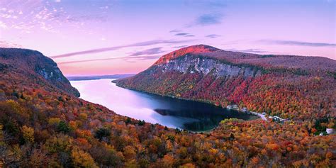 Lake Willoughby Vermont Panorama October 2021 Photograph By John