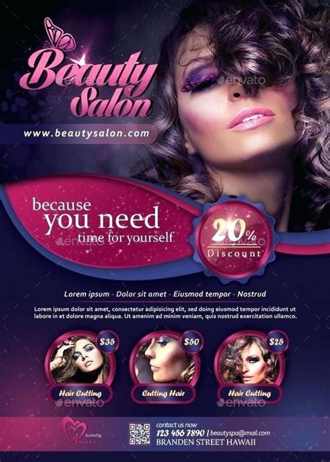 Beauty Salon Flyer Design 1 Templates Free Template Psd Meltfmco