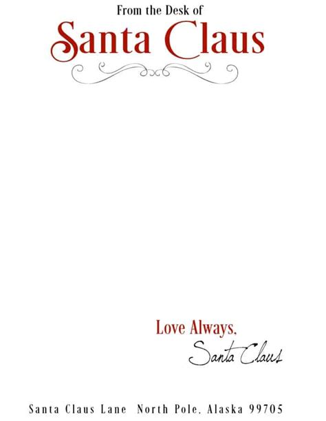 The heading at the top of a letterhead. Free Printable Santa Letter Templates