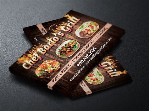 Choose between a variety of paper finishes and sizes. Chef Business Card Template on Behance