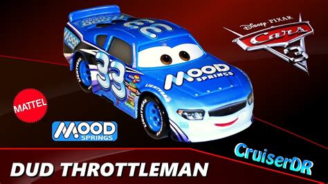 Disney Pixar Cars 3 Diecast Dud Throttleman Mood Springs 155