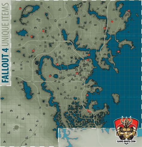 Fallout 4 Unique Items Location Map Game